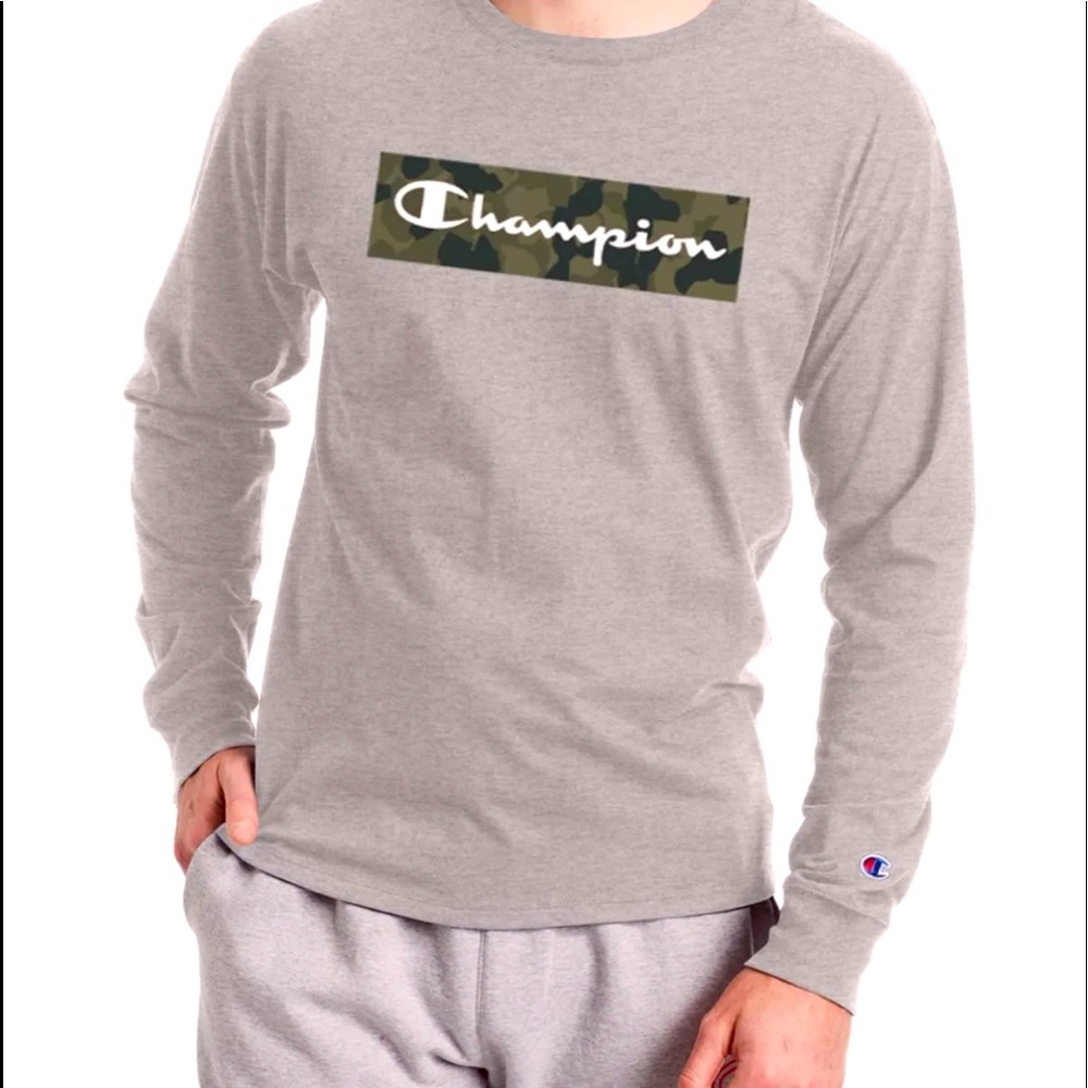 Camo Go Green Champion Long Sleeve T